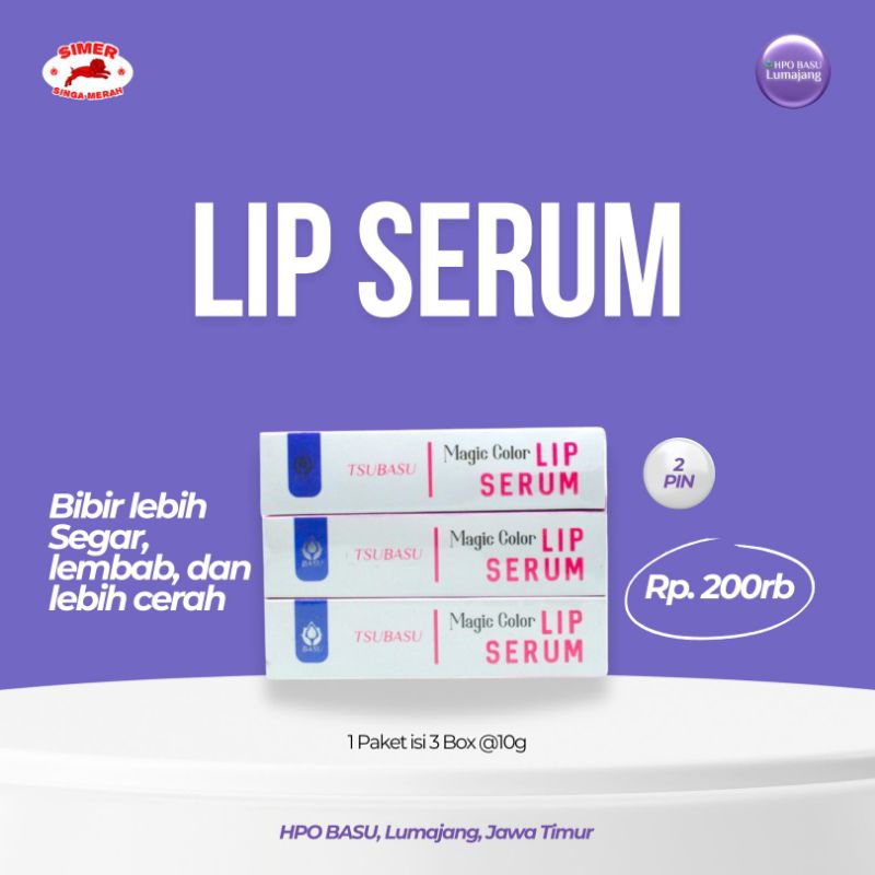 LIP SERUM TSUBASU ORIGINAL SERUM BIBIR SERUM BIBIR BPOM LIPSTIK