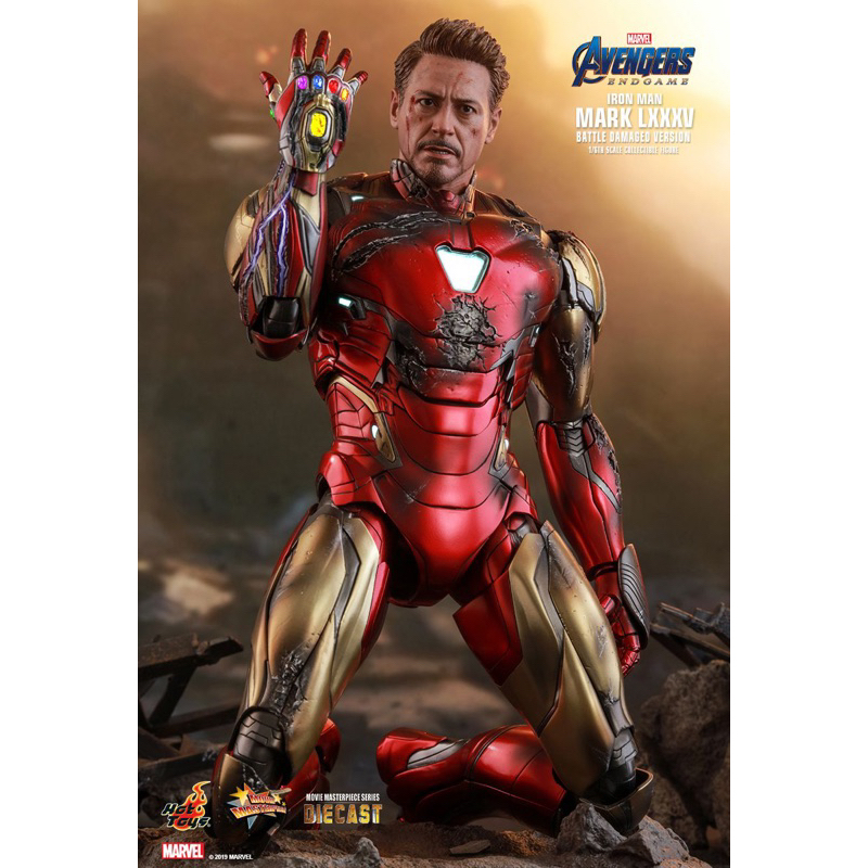 Hot Toys 1:6 | Iron Man Mark 85 LXXXV Battle Damaged Version | Marvel Diecast Movie Masterpiece Acti