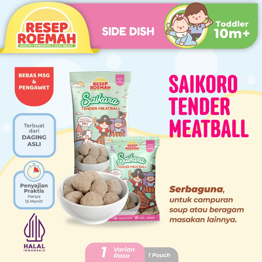 

Resep Roemah Saikoro Beef Tender Meatball / Bakso Saikoro / Toddler
