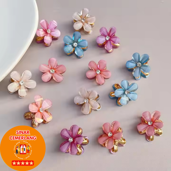SC 2CM Jepit Rambut Bunga Kecil Korea 1 Pcs Jepitan Rambut Mini Poni Bunga Daisy