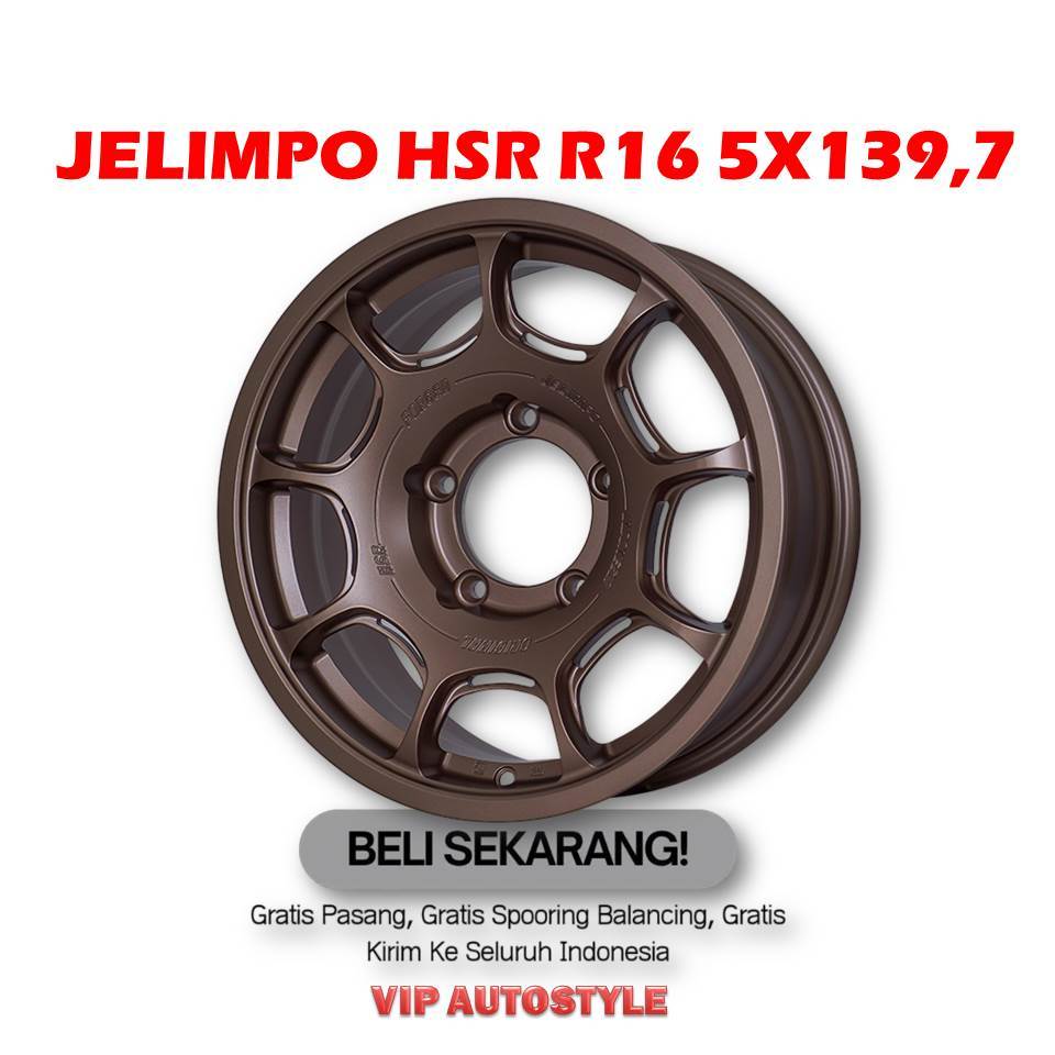 VELG MOBIL JIMNY, FEROZA, TAFT R16 PCD 5X139,7 LEBAR 65 ORIGINAL VELG MOBIL JIMNY HSR JELIMPO