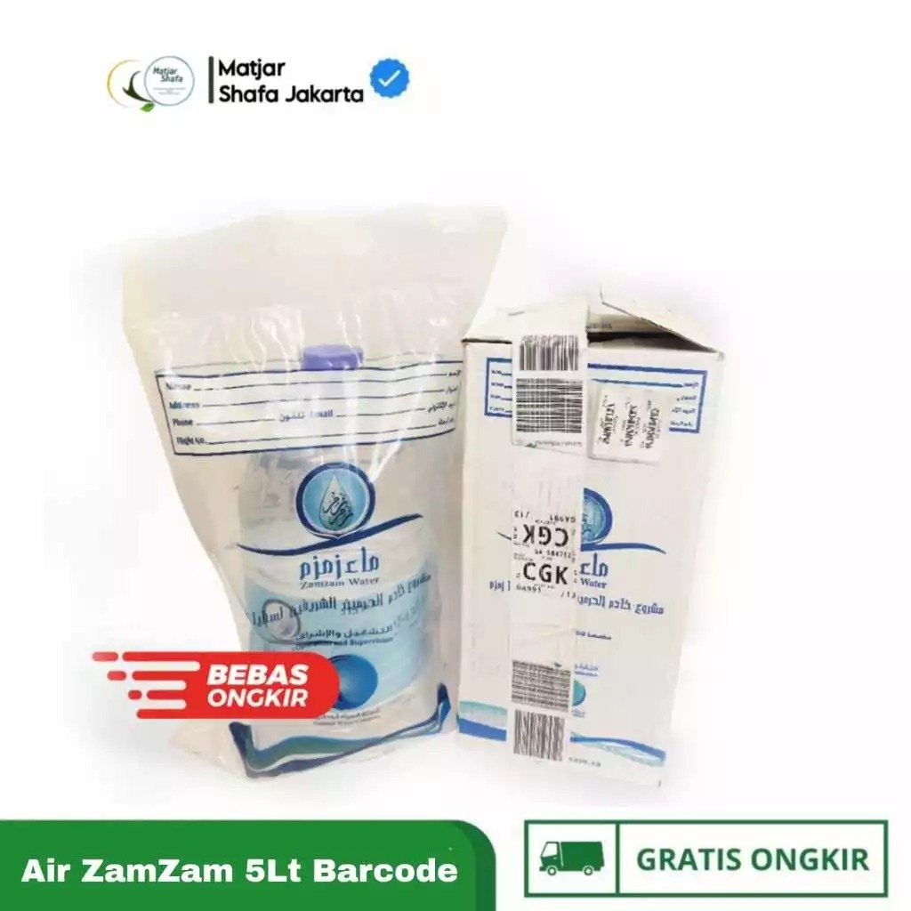 

Air zam zam 5liter NoN BARCODE Asli mekkah