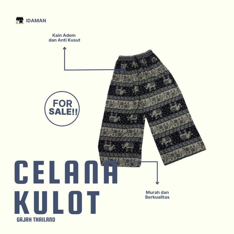 CELANA KULOT GAJAH THAILAND