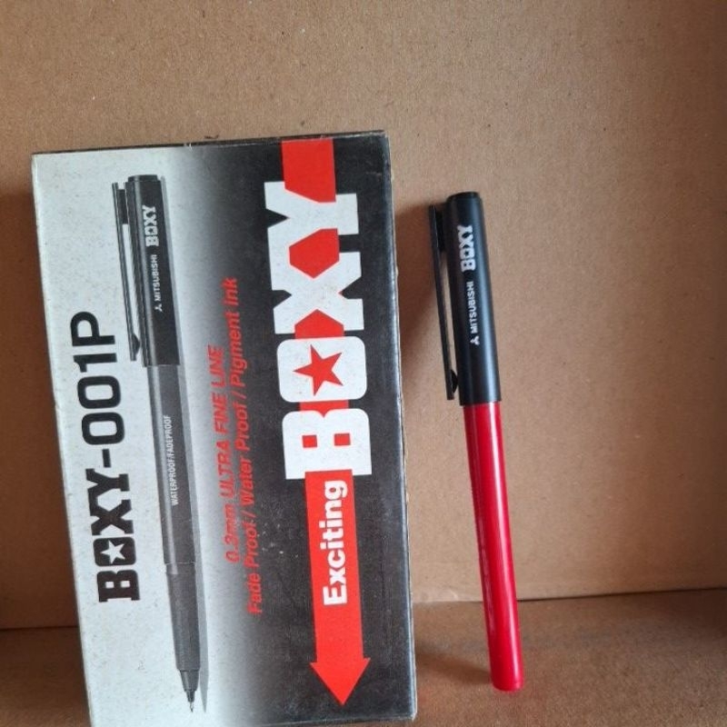 

pen boxy mata kuas 0.3mm merah