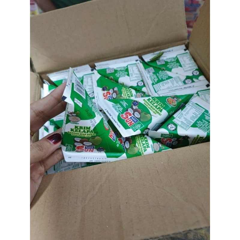

Sun kara santan kara santan kelapa instan siap pakai 1 dus isi 36