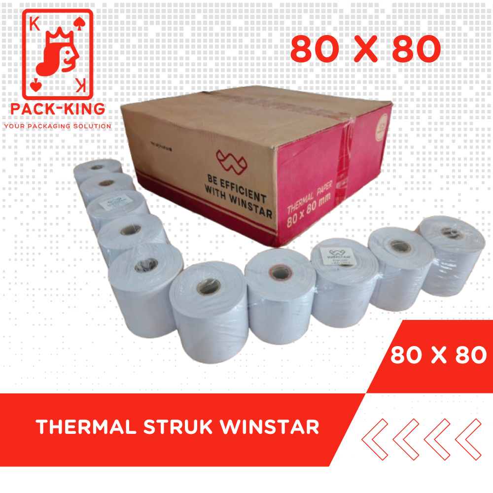 KERTAS THERMAL STRUK KASIR 80X80 KERTAS THERMAL STRUK KASIR WINSTAR 80X80 MURAH