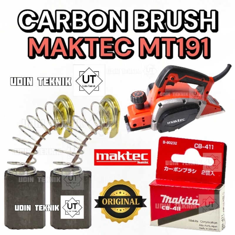CARBON BRUSH MAKTEC MT191 CB ARANG MESIN SERUT MESIN KETAM MAKTEC MT 191 CB 411 ORIGINAL