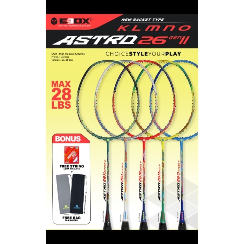 Raket Badminton Ebox Astro ii