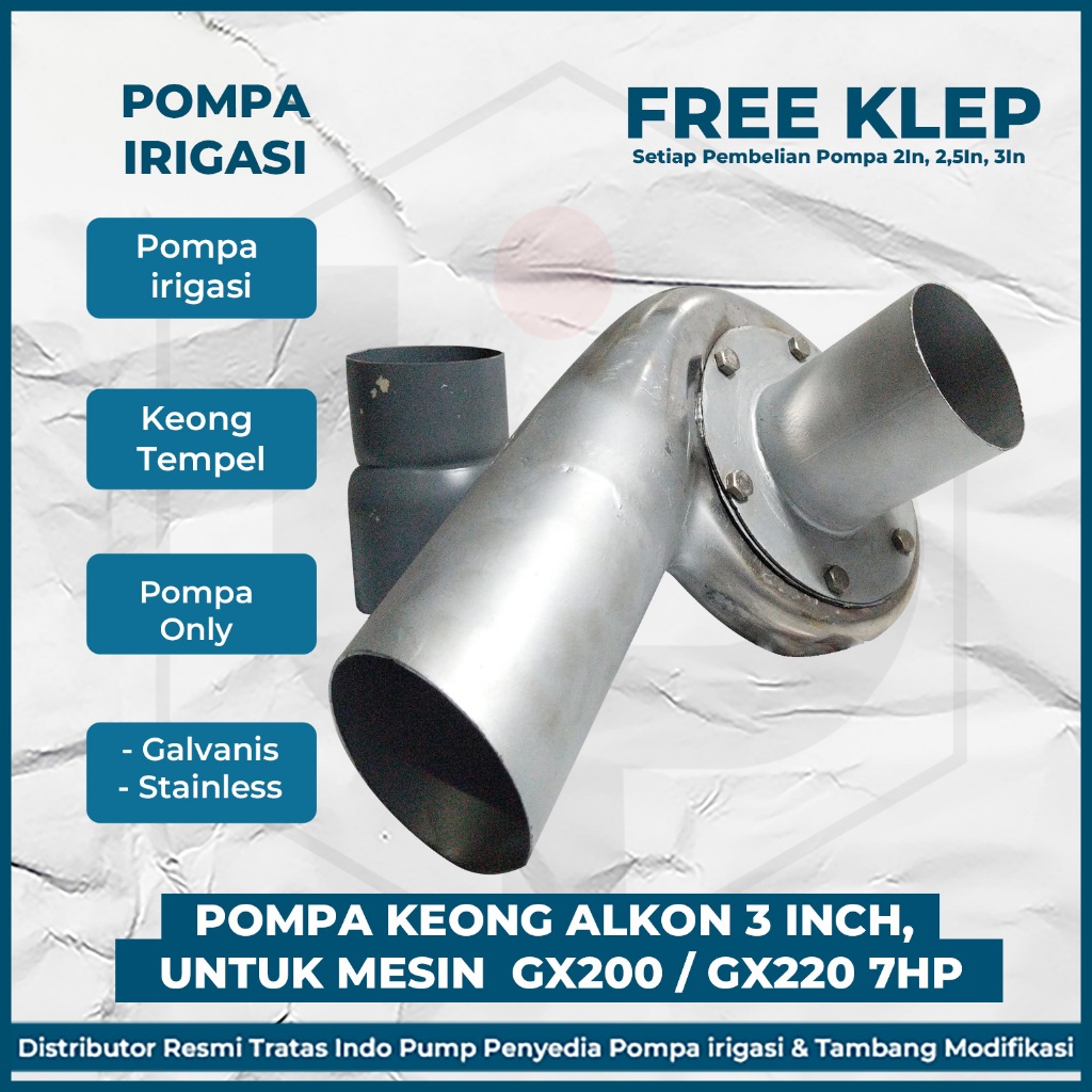 Pompa Keong Alkon 3 Inch, Pompa Keong 3" Berkualitas Untuk Gx160 / Gx200