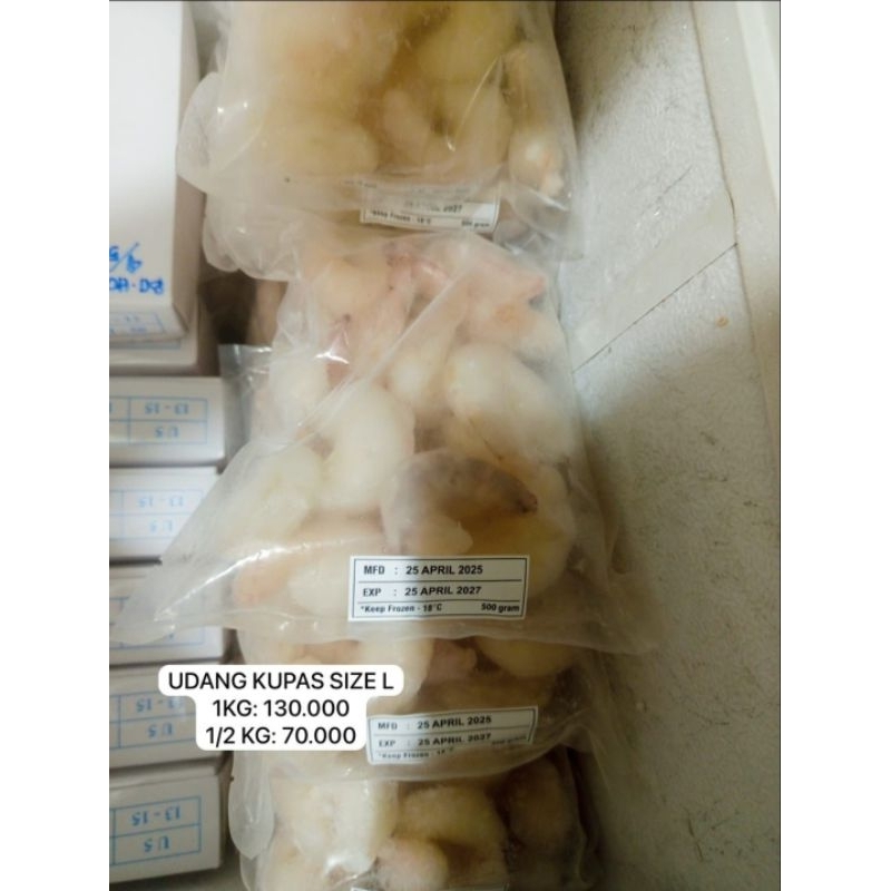 

Udang Kupas Frozen size L