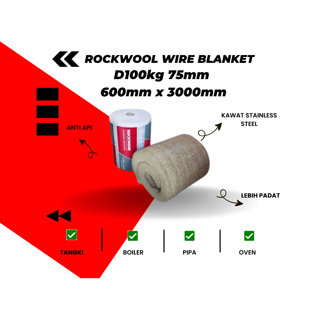 Rockwool Wire Blanket ProRox WM960SA | D100kg 7,5cm | Kawat
