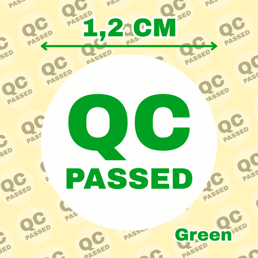 Sticker Label QC PASSED Warna Hijau