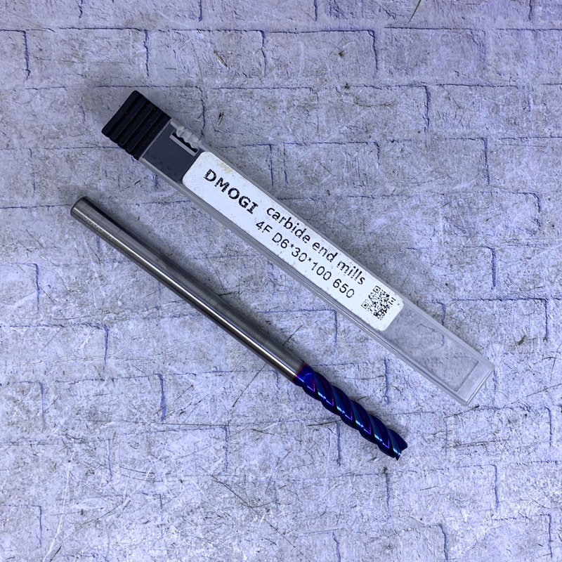 Endmill 6 x 100 mm long HRC65 carbide baru..Endmill 6x100 mm