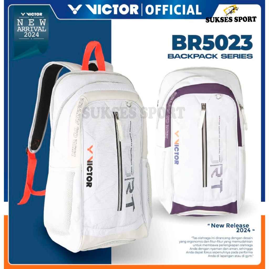 Tas Badminton Bulutangkis Backpack BR 5023 Victor / BR5023 Victor Original