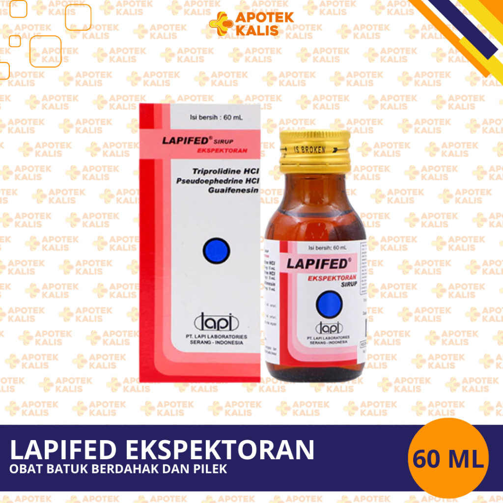 LAPIFED EKSPEKTORAN SIRUP BATUK BERDAHAK DAN PILEK 60 ML