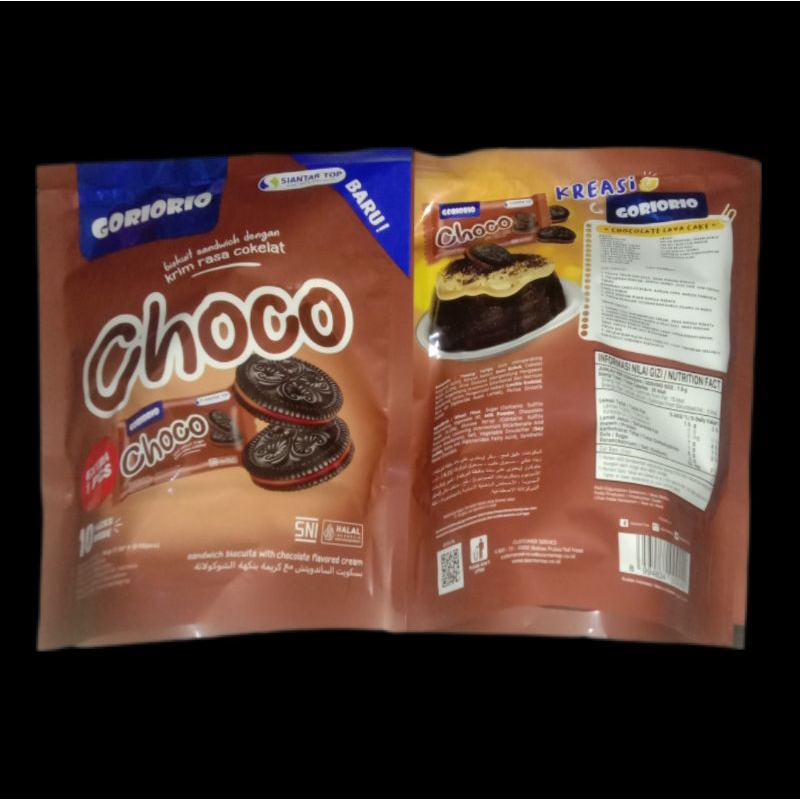 

Goriorio Biskuit Sandwich Cokelat 76gr, Goriorio Biskuit Vanilla 76gr