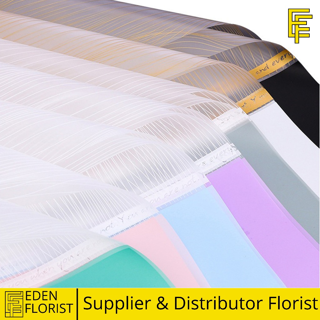 

20 LEMBAR Flower Wrapping List Gold Paper Kertas Buket Bunga Florist Cellophane Bouquet Florist KB6066