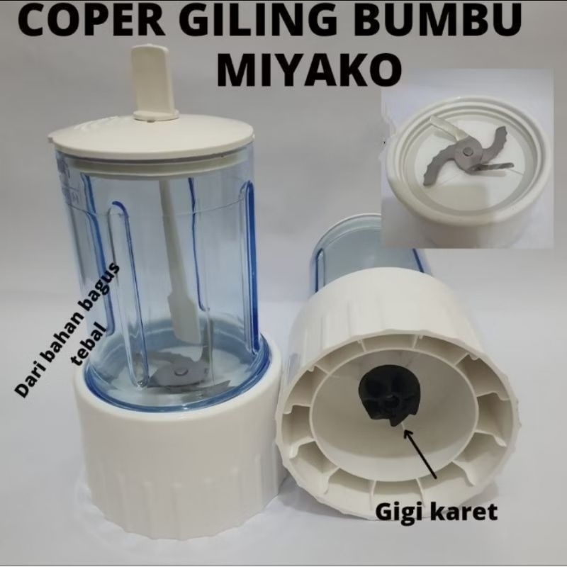 Miyako Chopper Coper Giling Bumbu Miyako Basah dan Kering / Chopper Blender / Tabung Blender