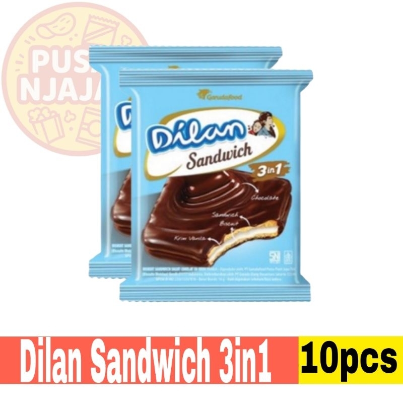 

Dilan Sandwich Cokelat 3in1 Renceng isi 10pcs