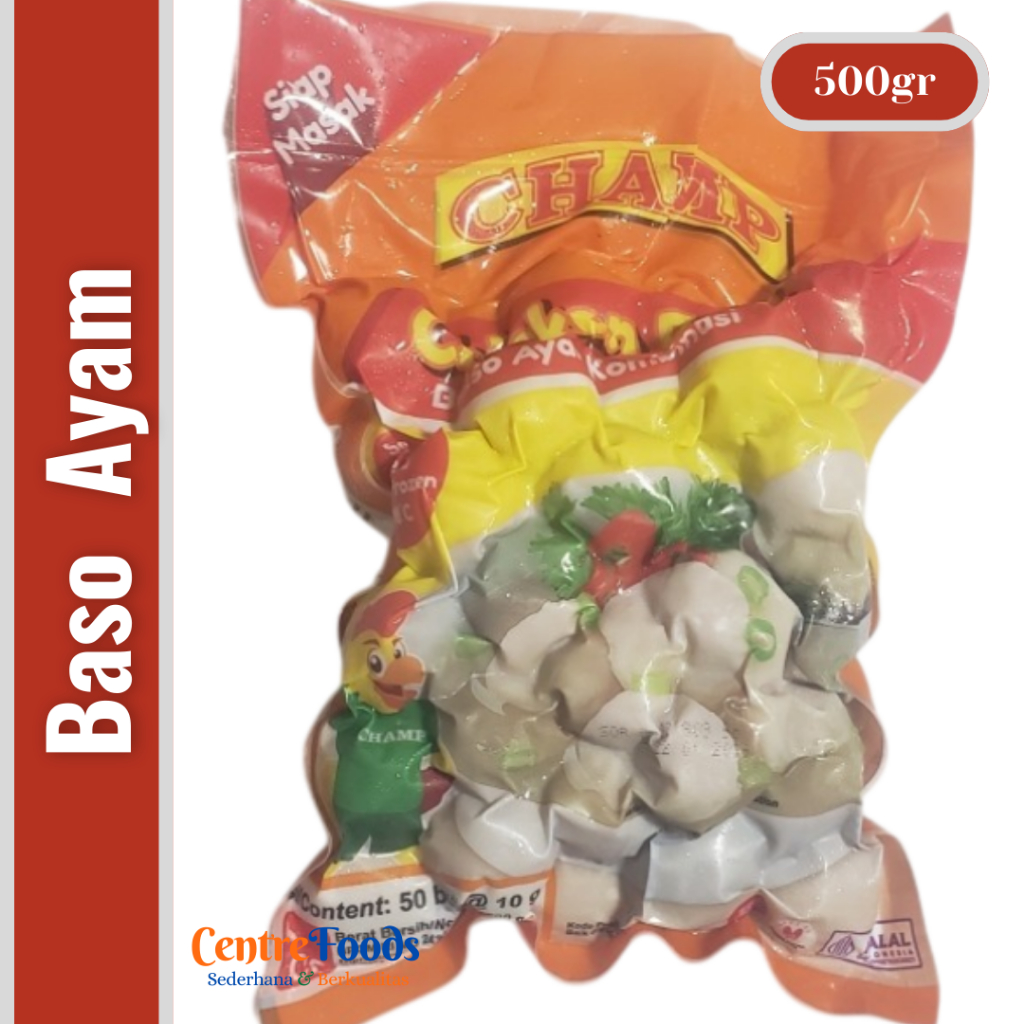 

Baso Ayam - Chicken Ball Champ | 500gr [ Harga Per BKS ]