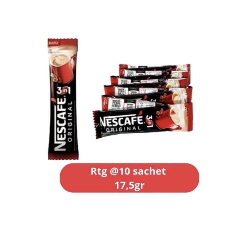 

Kopi Nescafe 3 in 1 Original 10 Sachet