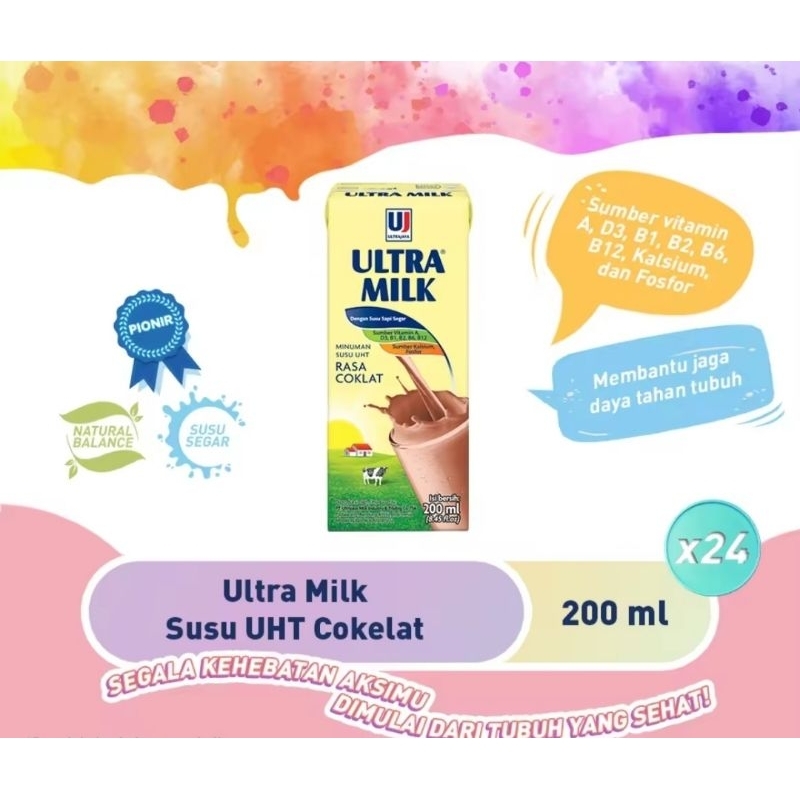 

Ultra Milk Susu UHT Cokelat 200ml - Karton [24pcs]