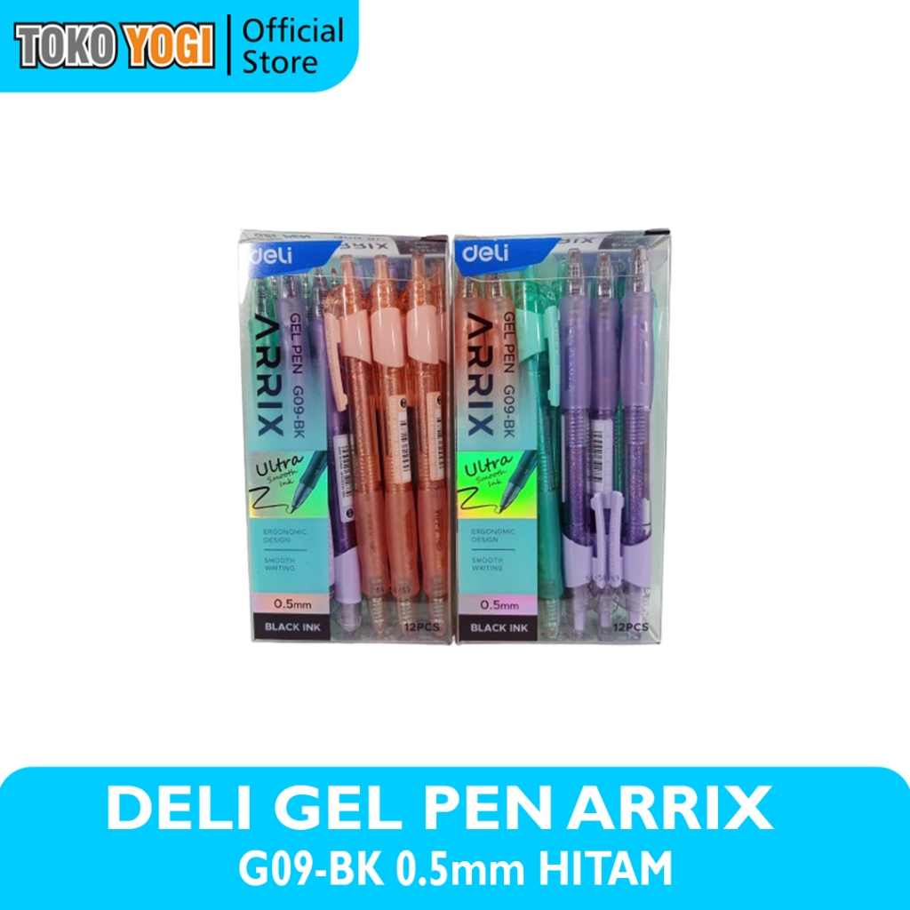 

DELI ARRIX GEL PEN GO9-BK 0.5mm HITAM