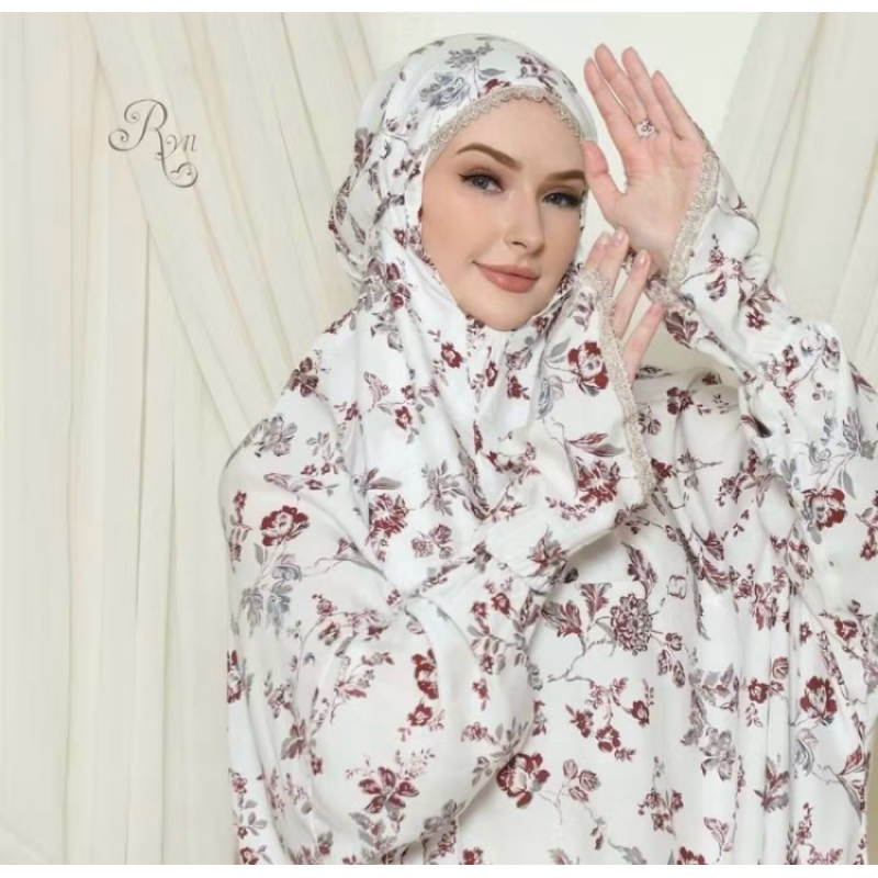 Mukena Rayyan Terusan Natasha | Mukena Traveling Rayon RYN Jumbo