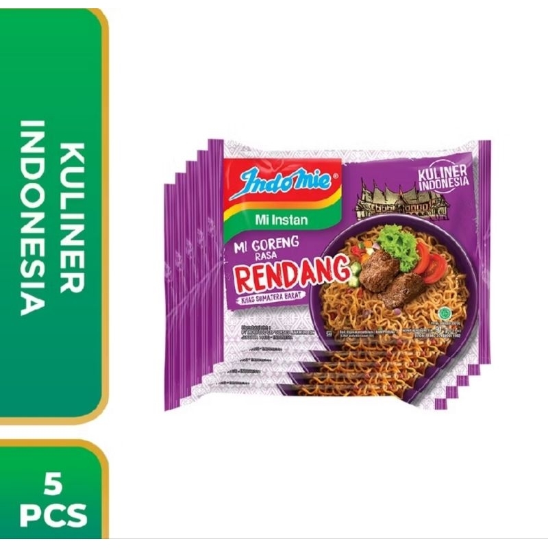 

Indomie goreng Rendang 91 gr isi 5 bungkus