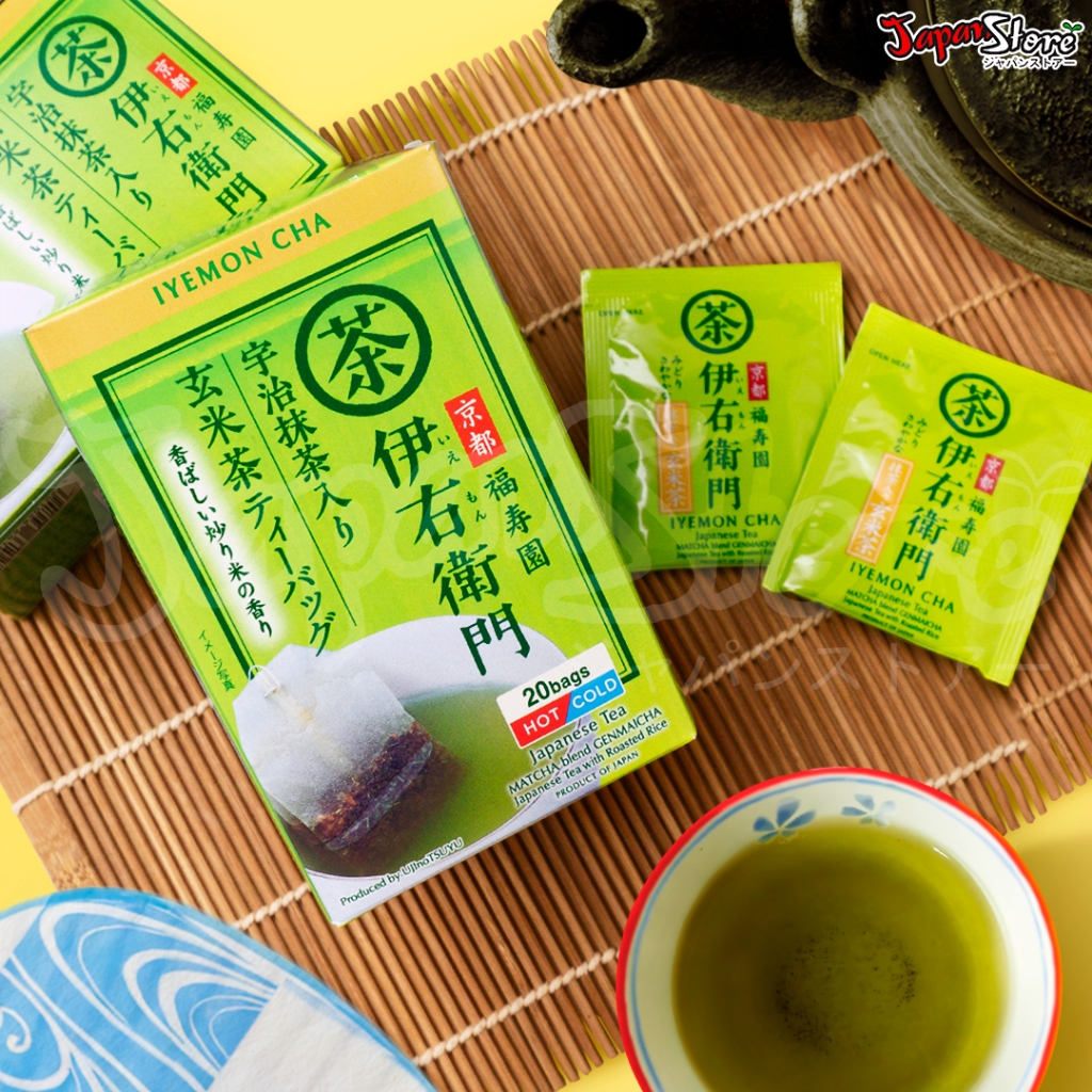 

Iyemon Greentea Genmaicha Blended with Matcha Bag [20 Bag]