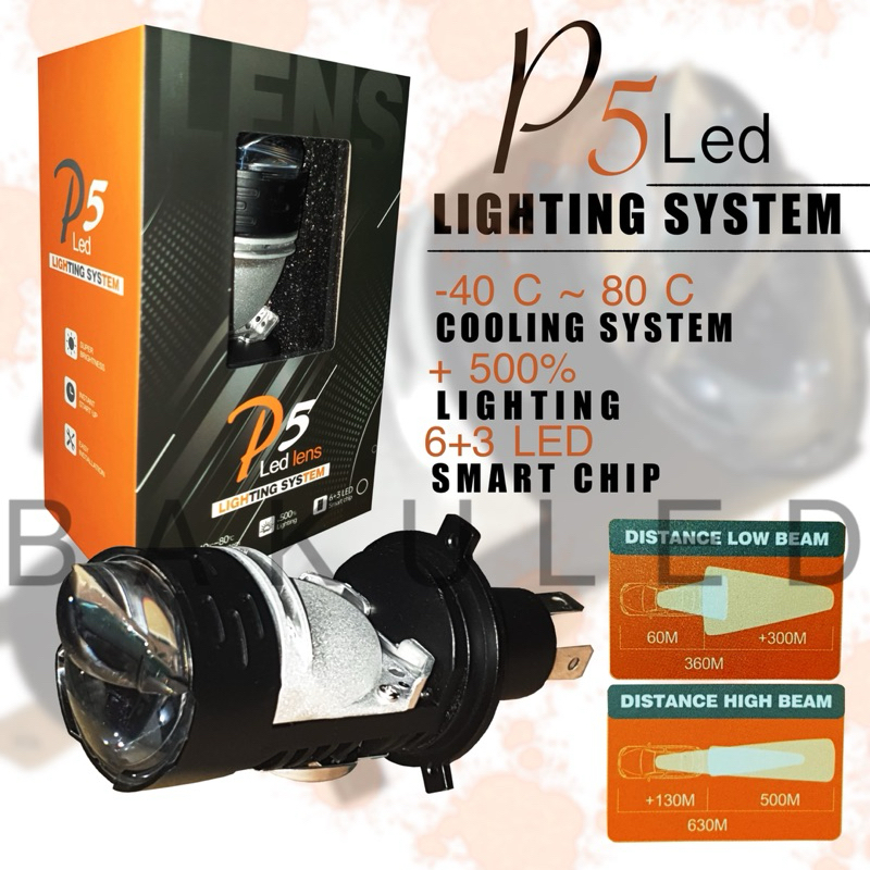 Biled Mini Projie H4 P5 Jauh Dekat 50Watt