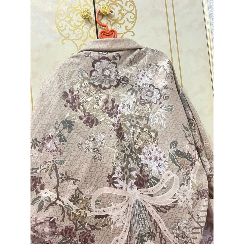 wearing klamby scarf cendana series