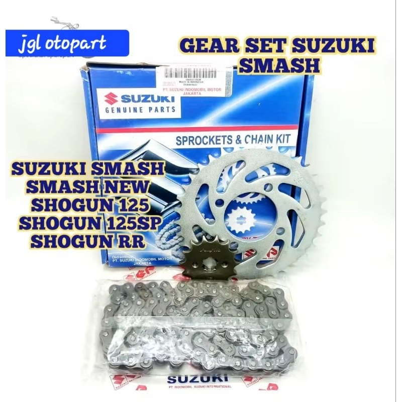 Gear set suzuki smash new,shogun 125,shogun 125 SP,shogun  RR kualitas original ori asli girset rant