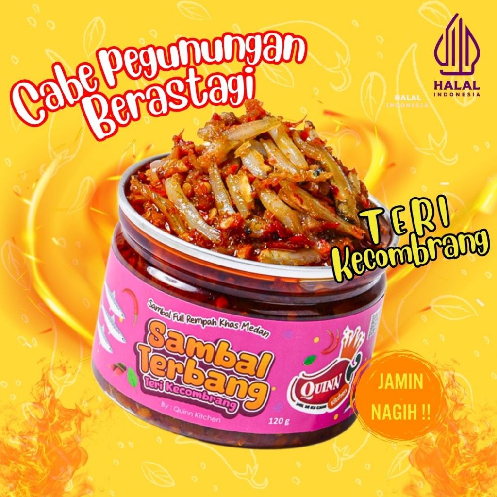 

Quinn Sambal - Sambal Terbang (Teri Kecombrang) 150gr Sambal Quinn Kitchen Medan