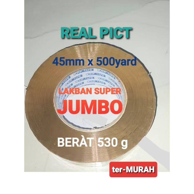 

Lakban COKLAT Super Jumbo 45 mm x 500 yard 45 micron termurah real pict
