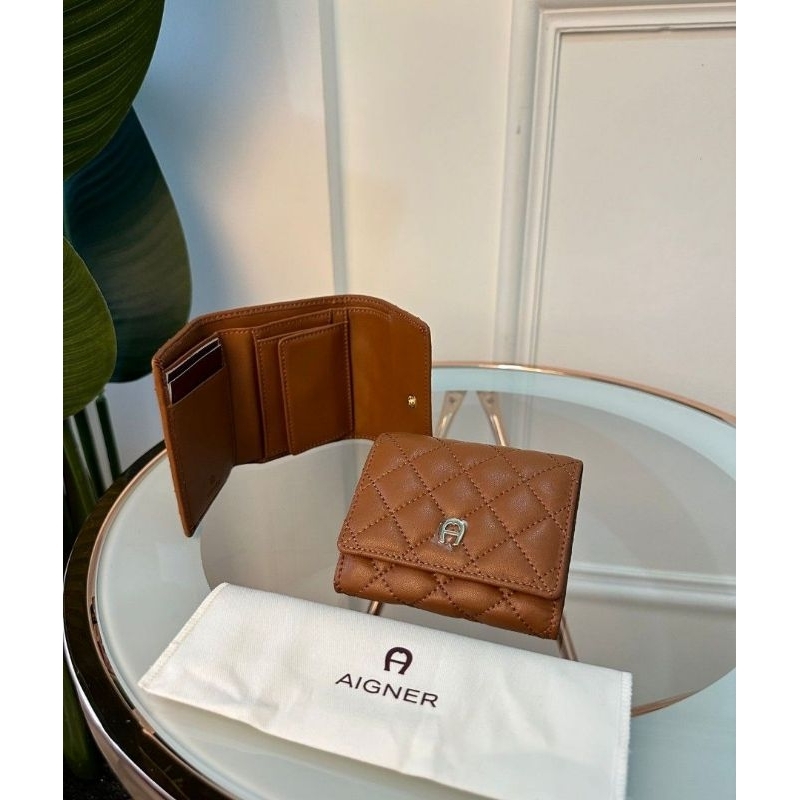 dompet wanita aigner trifold wallet