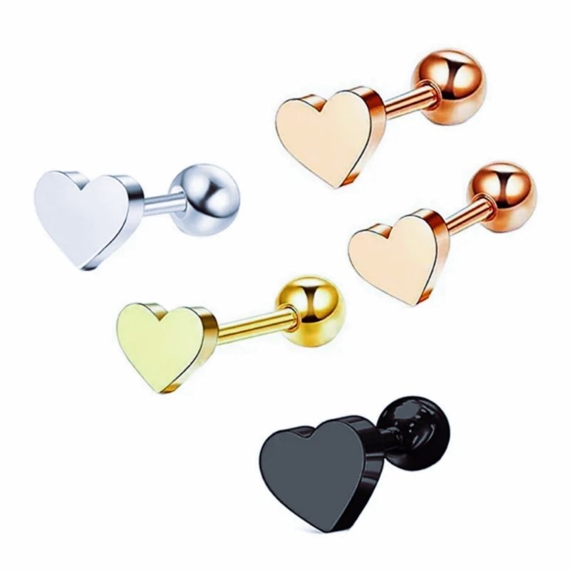 ANTING BARBEL LOVE TITANIUM / BARBEL TELINGA / ANTING TELINGA TITANIUM / BARBEL LOVE
