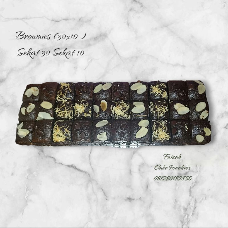 

fudge brownies panggang sekat 30x10