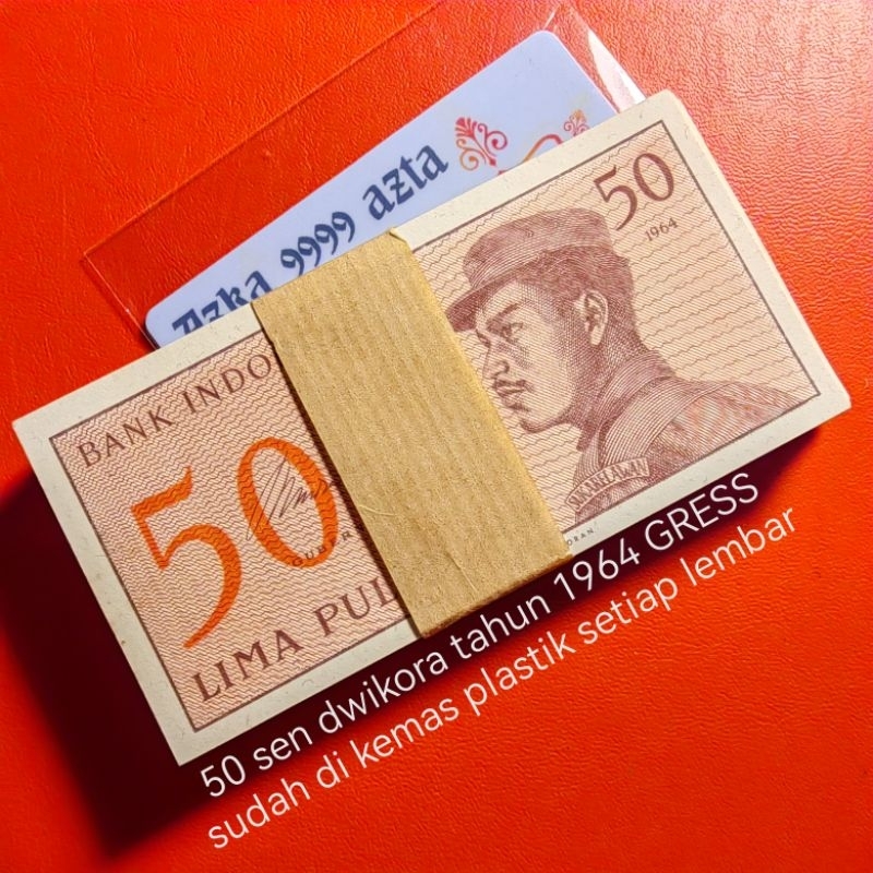 50 sen dwikora tahun 1964 GRESS ASLI