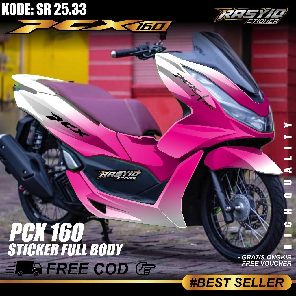 COD Sticker Decal Full Body Honda PCX Cbs Abs 160 Tahun 2021 2022 2023 2024 Sticker Full Body PCX 16