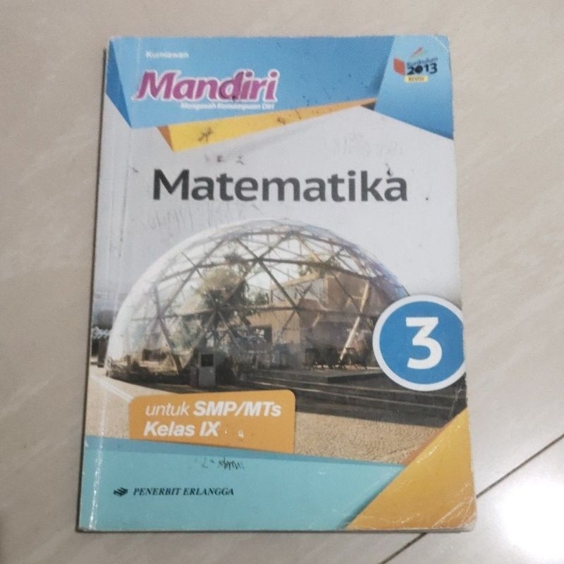 BUKU ORI BUKU MANDIRI MATEMATIKA SMP KELAS 9 PENERBIT ERLANGGA EDISI REVISI