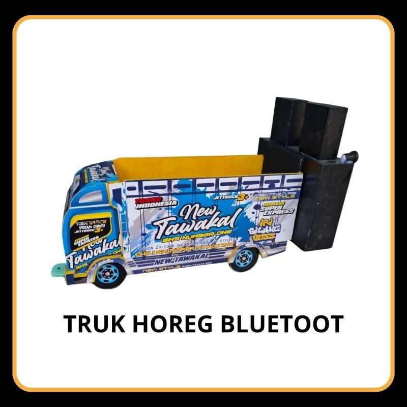 miniatur truk horeg - miniatur sound system bluetooth dan truk oleng