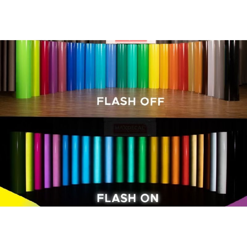 bahan cutting stiker skotlet reflektif nyala cahaya