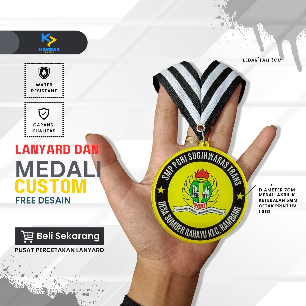 

Medali Wisuda Akrilik (4mm) | Print UV Berkualitas