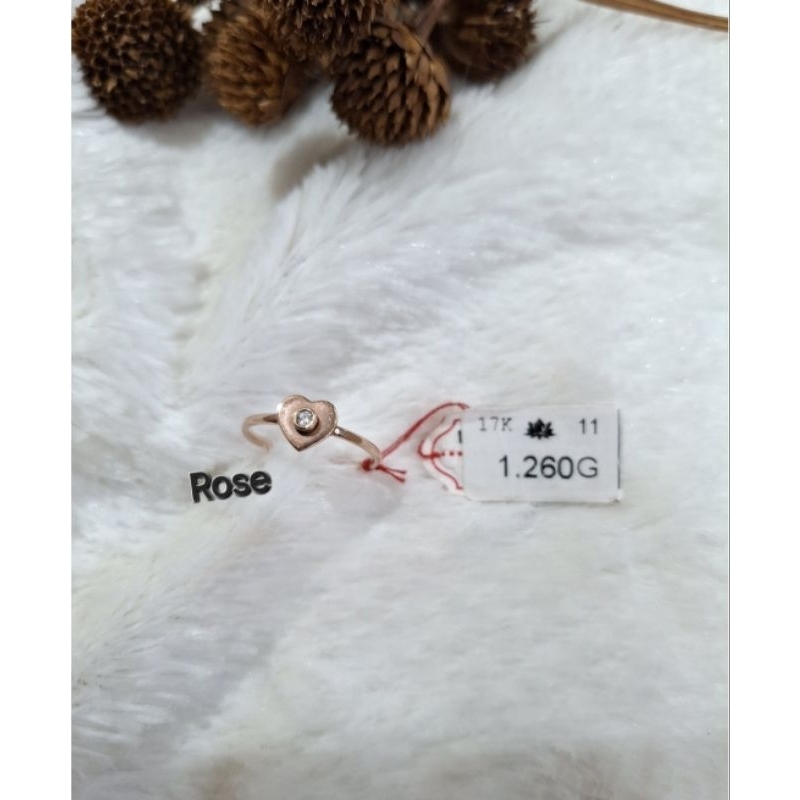 Cincin emas 75 hati rosegold