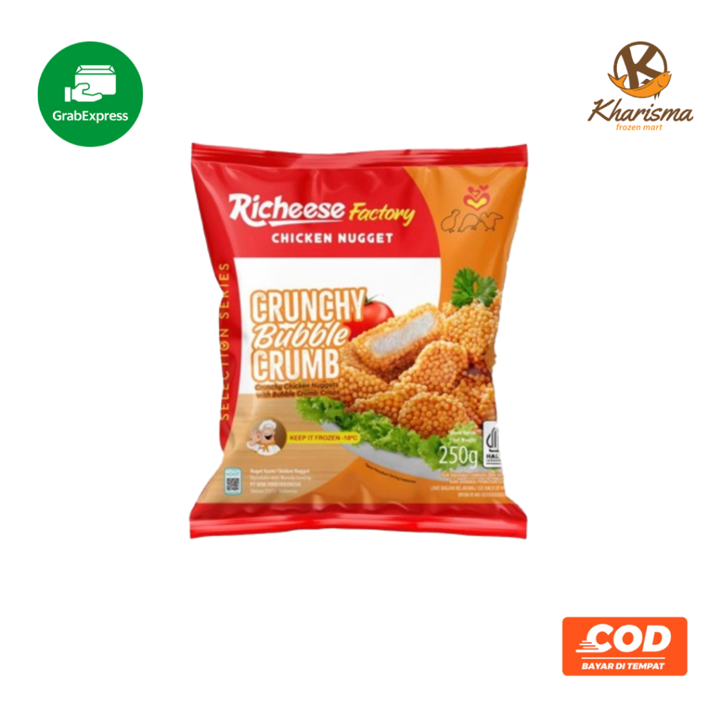 

Richeese Nugget Ayam Crispy 250g Crunchy Bubble Crumb Frozen Food