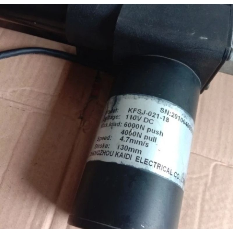Dc Motor Lenear Actuator 110V Dc Panjang Storke 130Mm