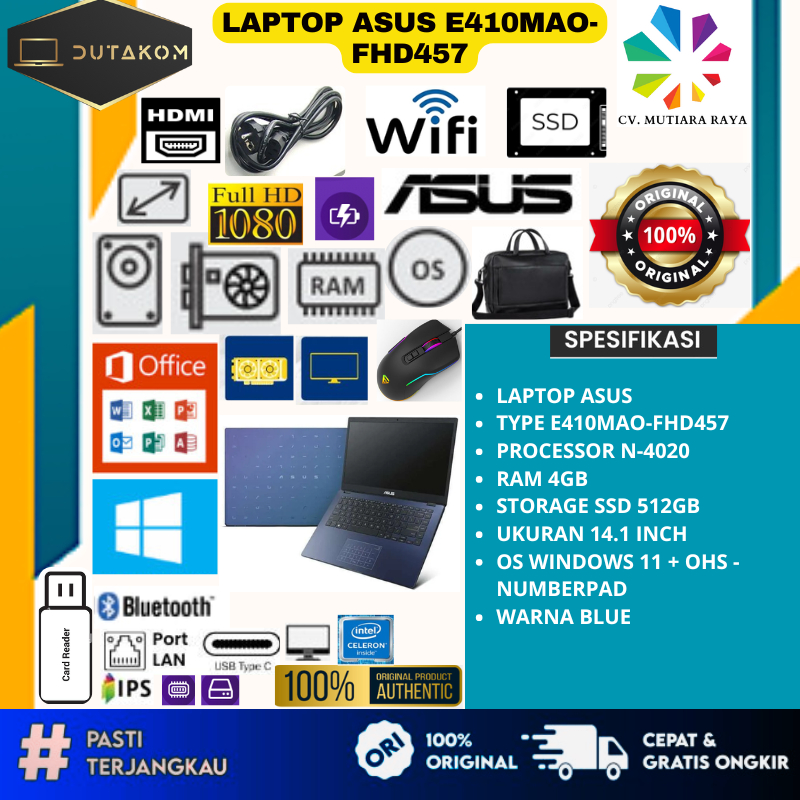 LAPTOP ASUS E410MAO-FHD457