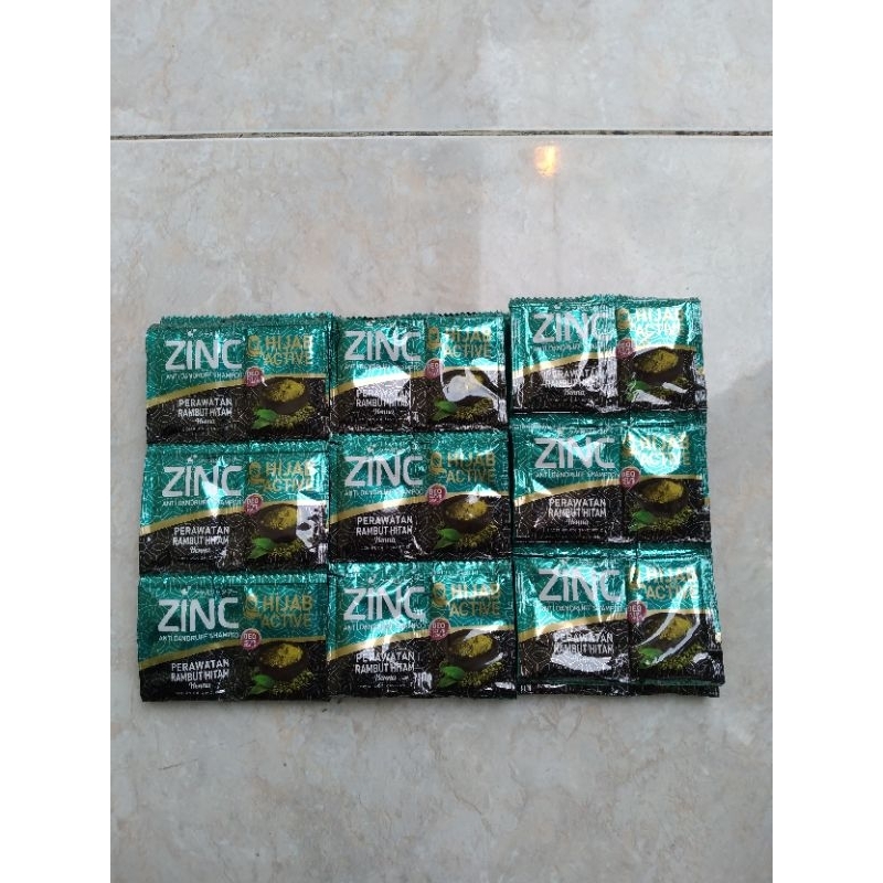 3 renceng shp zinc sachet hijab hitam = 36 pcs