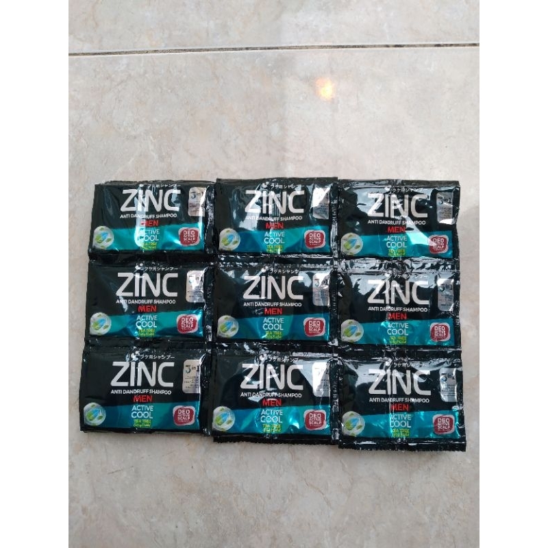 3 renceng shp zinc sachet men active cool = 36 pcs